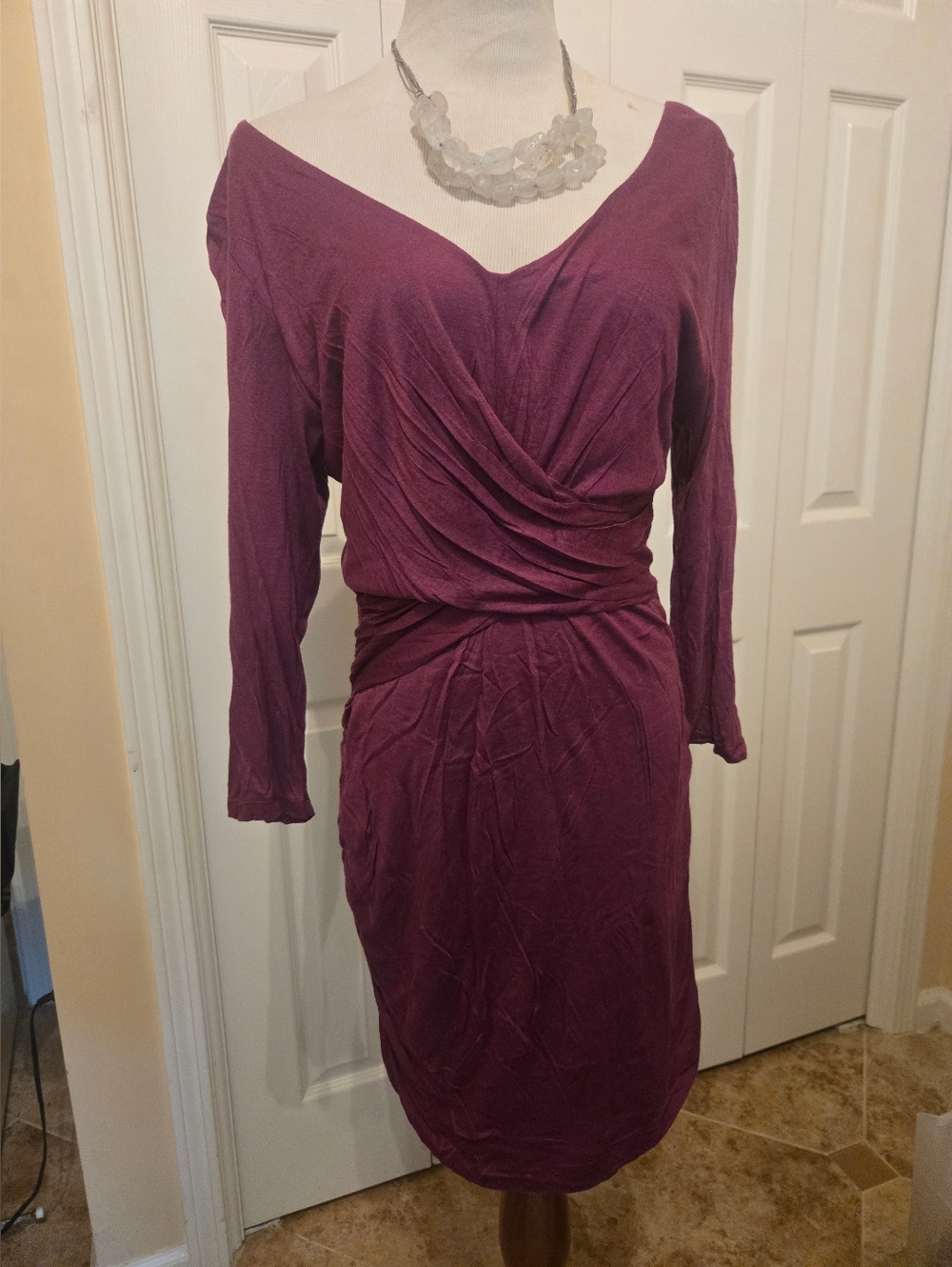 NWOT Soul Harmony Energy Purple Wrap-Style Women’s Dress Sz 6/8